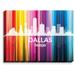 DiaNoche Designs 'City II Dallas Texas' by Angelina Vick Graphic Art on Wrapped Canvas in White | 24 H x 36 W x 1 D in | Wayfair