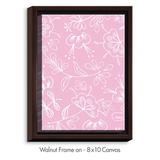 DiaNoche Designs 'Pink Flora Mix' Graphic Art Print on Wrapped Framed Canvas in Pink/White | 25.75 H x 19.75 W x 1 D in | Wayfair