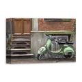 Ebern Designs 'Mint Scooter' Print on Canvas in Green | 12 H x 18 W x 18 D in | Wayfair EBND6041 40810995