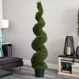 Darby Home Co Rosemary Artificial Cedar Topiary in Pot Silk/Plastic | 72 H x 18 W x 18 D in | Wayfair 6ACA88B0D8684383AC9EE57E6B3A234B