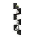 Ebern Designs 5 Piece Corner Shelf Wood in Gray/Black | 48.8 H x 7.8 W x 7.8 D in | Wayfair C03C35B627184080BBED89943B46F22A