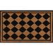 Erin Gates by Momeni Park Harlequin Hand Woven 30 in. x 18 in. Non-Slip Outdoor Door Mat Coir in Black/Brown | 18 W x 30 D in | Wayfair