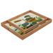 East Urban Home One Fine Fisherman Serving Tray Wood in Brown/Gray/Green | 1.75 H x 22.5 W in | Wayfair EHME8953 33820560
