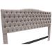 Elle Decor Celeste Tufted Padded Headboard w/ Contemporary Button Tufting Upholstered/Linen in Brown | 52.25 H x 78 W x 3.5 D in | Wayfair FF16060H