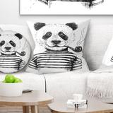 East Urban Home Animal Hipster Pandas Pillow Polyester/Polyfill blend | 16 H x 16 W x 5 D in | Wayfair 111ED138002A4FF0B5A665E694E66C32