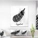 East Urban Home Farmhouse Food Eggplant Cutting Scheme - Graphic Art Print Canvas/Metal in Black | 40 H x 30 W x 1.5 D in | Wayfair