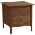 Copeland Furniture Sarah 2 Drawer Nightstand Wood in Red | 24 H x 24 W x 24 D in | Wayfair 2-SRH-20-43