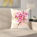 East Urban Home Suren Nersisyan Cherry Blossom, Sakura Throw Pillow Polyester/Polyfill/Synthetic | 18 H x 18 W x 1.5 D in | Wayfair