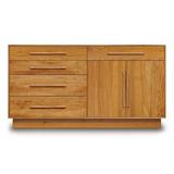 Copeland Furniture Moduluxe 5 Drawer 66.125" W Solid Wood Combo Dresser Wood in Red | 35 H x 66.125 W x 18 D in | Wayfair 4-MOD-71-03