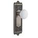 Grandeur Windsor Plate Single Dummy w/ Hyde Park Door Knob Porcelain/Brass in Gray | 8.66 H x 2.63 W x 2.9 D in | Wayfair 822069