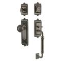 Grandeur Windsor Handleset w/ Single Cylinder Deadbolt and C Grip w/ Windsor Knob in Gray | 12.5 H x 2.625 W x 3 D in | Wayfair 825619