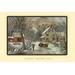 Buyenlarge 'American Homestead Winter' by Nathaniel Currier Painting Print in Brown/Gray | 24 H x 36 W x 1.5 D in | Wayfair 0-587-20897-xC2436