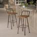 Union Rustic Loya 30" Patio Bar Stool Metal in Brown | 37.5 H x 16.5 W x 17 D in | Wayfair 98A6165399D64AF283EE2A9BC406917D