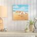 Highland Dunes 'Striped Beach Umbrellas' Acrylic Painting Print on Canvas Canvas | 12 H x 12 W x 1.75 D in | Wayfair HLDS7918 43227891