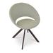 sohoConcept Crescent Metal Solid Back Dining Chair Faux Leather/Upholstered/Metal in Gray/Brown | 29 H x 23.75 W x 21 D in | Wayfair DC2010-19