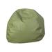 Children's Factory Faux Leather Classic Bean Bag Faux Leather/Water Resistant in Green/Brown | 17 H x 35 W x 35 D in | Wayfair CF610-083