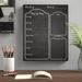 Day by Day Wall Mounted Dry Erase Board Metal in Black Laurel Foundry Modern Farmhouse® | 40 H x 30 W x 0.75 D in | Wayfair