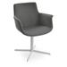 sohoConcept Bottega Metal Solid Back Arm Chair Faux Leather/Upholstered/Metal/Fabric in White | 31.8 H x 24 W x 22.8 D in | Wayfair BO1000-24