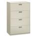 HON Brigade 600 Series 4-Drawer Lateral Filing Cabinet Metal/Steel in Gray | 52.5 H x 36 W x 18 D in | Wayfair H684.L.Q