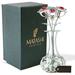 Matashi Crystal Plated Flowers Bouquet & Vase Sculpture w/ Crystals Metal in Red/Gray | 5 H x 1.5 W x 2 D in | Wayfair MTFL3041SRE