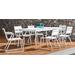 OASIQ Corail Aluminum Dining Table Metal in White | 29.5 H x 72.69 W x 38.81 D in | Outdoor Dining | Wayfair 1001080003180