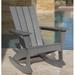 POLYWOOD® Quattro Adirondack Rocking Chair in Gray | 37 H x 29.75 W x 34.75 D in | Wayfair QNR10GY