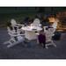 POLYWOOD® Classic Folding Adirondack 6-Piece Conversation Set w/ Fire Pit Outdoor Table | Wayfair PWS414-1-SA