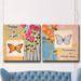 Red Barrel Studio® Happy Thoughts I/II - 2 Piece Graphic Art Print Set on Canvas Canvas, Wood in Blue/Orange/Pink | 12 H x 24 W x 1.5 D in | Wayfair