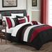Red Barrel Studio® Burrier Modern & Contemporary 6 Piece Comforter Set Polyester/Polyfill/Microfiber in Black | Queen | Wayfair