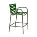 Tropitone Millennia EZ Span™ 28" Patio Bar Stool Metal in Green/Brown | 41.5 H x 23 W x 24 D in | Wayfair 9526WV_MOC_VGR