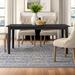 Lark Manor™ Almendra Extendable Solid Rubberwood Dining Table Wood in Black, Size 30.0 H in | Wayfair TRPT2240 41881759