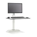 Safco Products Company Soar™ Rise Electric Sit/Stand Arm Height Adjustable Silver Motorized Tilt Desktop Mount Screens Holds up to 10 lbs | Wayfair