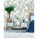August Grove® Manos Removable Spring Blooming Tree 4.17' L x 25" W Peel & Stick Wallpaper Roll Vinyl in Green/White | 25 W in | Wayfair
