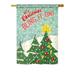 Breeze Decor Christmas Bling It On Winter Vertical American 2-Sided Polyester 40 x 28 in. Garden Flag in Green | 40 H x 28 W in | Wayfair