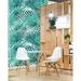 Bay Isle Home™ Ashbury Removable Watercolor Tropical Palm Leaves Seamless 6.25' L x 25" W Peel & Stick Wallpaper Roll Vinyl in Green | Wayfair