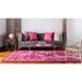 Pink 39 x 0.5 in Area Rug - Charlton Home® Kalf Abstract Magenta Area Rug Polypropylene | 39 W x 0.5 D in | Wayfair