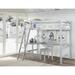 Harold Twin Loft Bed w/ Built-in-Desk, Chair, & Hanging Nightstand by Viv + Rae™ kids in Gray | 69.4 H x 41.33 W x 80.11 D in | Wayfair