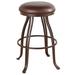 Red Barrel Studio® Hundley 34" Swivel Bar Stool Upholstered/Metal in Red/Gray | 34 H x 16.5 W x 16.5 D in | Wayfair