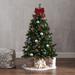 The Holiday Aisle® 4.5' Frosted Green Spruce Artificial Christmas Tree w/ 200 Multi-Colored Lights | Wayfair 45D19F1B74C946989142941E2E6D2AEE
