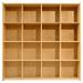 Wood Designs Contender 16 Compartment Cubby Wood in Brown/White | 46.75 H x 46.625 W x 12 D in | Wayfair C50916