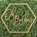 The Party Aisle™ Glitter Oh Baby Sign Wall Décor in Gray/Yellow | 8.5 H x 10.5 W in | Wayfair DA6876A7DABA450ABCCBA2EE4E773620