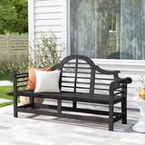 Red Barrel Studio® Kalandria Wooden Garden Outdoor Bench Wood/Natural Hardwoods in Gray | 40.6 H x 76.8 W x 23 D in | Wayfair