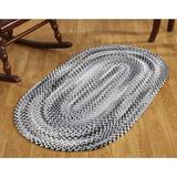 White 36 x 0.75 in Area Rug - August Grove® Emerson Octagon 100% Cotton Chenille Braided Area Rug - Black Cotton | 36 W x 0.75 D in | Wayfair