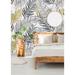 Bay Isle Home™ Royst Removable Tropical Leave 4.17' L x 25" W Peel & Stick Wallpaper Roll Vinyl in Gray | 25 W in | Wayfair