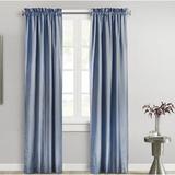 Canora Grey Teri Ticking Striped Room Darkening Thermal Rod Pocket Curtain Panels Metal in Green/Blue/Navy | 72 H in | Wayfair