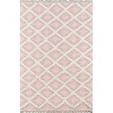 Pink 27 x 0.5 in Area Rug - Union Rustic Georgetown Geometric Handmade Flatweave Wool Rug Wool | 27 W x 0.5 D in | Wayfair