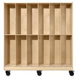 Wood Designs Mobile 24 Section Locker Wood in Brown/Yellow | 65 H x 60 W x 30 D in | Wayfair 991264