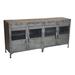 Williston Forge Hornsey Sideboard Metal in Gray | 36 H x 76 W x 18 D in | Wayfair 73A26450F8DA4AA2BE5F0023A1BD7F7F
