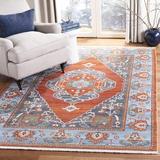 Blue 108 x 0.24 in Indoor Area Rug - World Menagerie Preble Vintage Persian Cotton Rust/Area Rug Polyester | 108 W x 0.24 D in | Wayfair