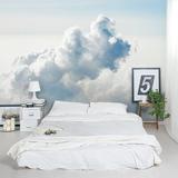 Wallums Wall Decor Up in the Clouds 8' x 144" 3 Piece Wall Mural Fabric in Gray/White | 144 W in | Wayfair 172271171_144x96